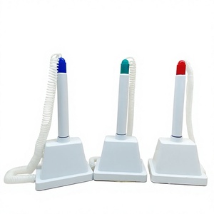 Bolígrafo de Lujo para Regalos Promocionales IStapromo, Bolígrafo de Escritorio de Plástico con Cadena, Base Blanca, Soporte de Escritorio, Soporte Seguro para Bolígrafo - Product Image 1