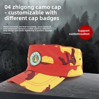 Casquette de camouflage en aramide ignifuge orange-rouge, taille ajustable, durable, pour la lutte contre les incendies forestiers et la patrouille en montagne, résistante à 50 lavages