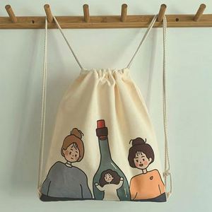 Promotional Cotton Canvas String <b>Backpack</b> <b>Drawstring</b> Organic Nylon Cotton Bag Canvas <b>Drawstring</b> <b>Backpack</b> - Product Image 6