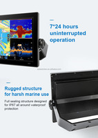 12.1 15.6 18.5 21.5 Inch IP67 Waterproof Optical Bonding Touch Marine Monitor 1500 Nits Garmin Outdoor Display for Fishing Boat