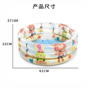 Intex 57106 piscine gonflable pour enfants, natation en plein air, plage hors sol, amis ours pvc 3 anneaux piscine pour bébé - Product Image 2