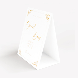 Deluxe bìa cứng đám cưới cuốn sách của khách thanh lịch thiết kế hiện đại dày lưu trữ trang cho lễ kỷ niệm chủ đề khâu - Product Image 3