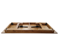 Tables de ferme pliantes rectangulaires en bois de style moderne pour le jardin en plein air, les hôtels, les restaurants et les événements.