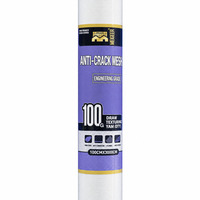 MEIGEER 100cm*30m Filet anti-fissures standard, toile de plâtre flexible en polyester pour plafond et mur en plâtre