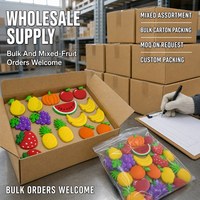 Lot de Aimants de Réfrigérateur en PVC Souple à Motifs de Fruits Mixtes, Décoration de Frigo en Gros, Personnalisation OEM/ODM avec Logo pour Magasins de Détail