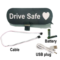 Autocollant LED 5 étoiles pour pare-brise, signalisation lumineuse pour voiture, autocollants lumineux pour fenêtre, décoration de véhicule JDM, prend en charge la conception personnalisée