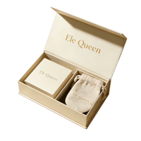 Boîte à bijoux rigide en carton gris en forme de livre avec rabat magnétique, personnalisable avec logo, réutilisable, écologique, haut de gamme, doublée d'éponge