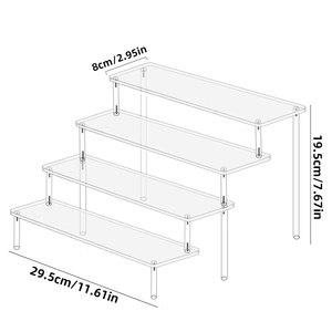 ชั้นวางอะคริลิคใสแบบพับได้ 4 ชั้น น้ำหนักเบา เป็นมิตรกับสิ่งแวดล้อม ทันสมัย สำหรับจัดวางของตกแต่งมุมโต๊ะ น้ำหอม และอื่นๆ - Product Image 6