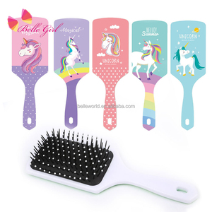 Belleworld pincel de cabelo personalizado, logotipo personalizado de fábrica, abs, grande, quadrado, para airbag, escova alisadora de cabelo, massageador fofo, para crianças - Product Image 1