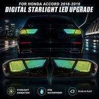 Feu arrière numérique à LED séquentiel avec animation RGB pour Honda Accord 10e génération 2018 2019, boîtier fumé