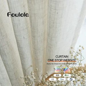 Venta caliente de alta calidad precio barato blanco gasa cortinas transparentes tela transparente gasa ventana Panel cortina - Product Image 1