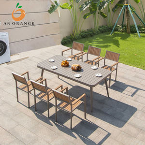 Ensemble de chaises modernes d'extérieur en alliage d'aluminium imperméable et résistant au soleil Table à manger pour restaurant - Product Image 1