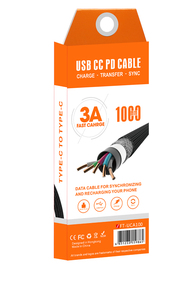 Cables de cargador trenzados de nailon de 1M y 60W de alta calidad Usb C a tipo C Cable de sincronización de datos de carga rápida tipo C largo - Product Image 6