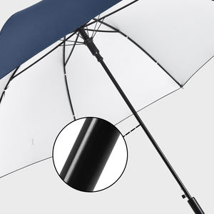 <span class=keywords><strong>Parapluie</strong></span> long bâton 23 pouces pour hommes et femmes argent protection UV <span class=keywords><strong>bleu</strong></span> <span class=keywords><strong>marine</strong></span> <span class=keywords><strong>parapluie</strong></span> droit ouvert automatique - Product Image 2