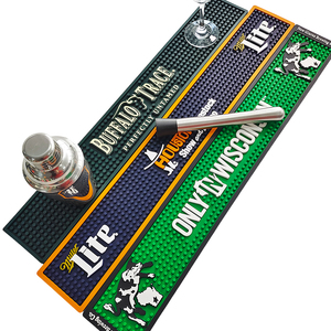 Custom Branded <b>Silicone</b> PVC Bar <b>Mat</b> Beer Rail <b>Mat</b> Drip Tray Non Slip Service <b>Mat</b> Table <b>Mat</b> Coaster Placemat Bartender Pad - Product Image 3