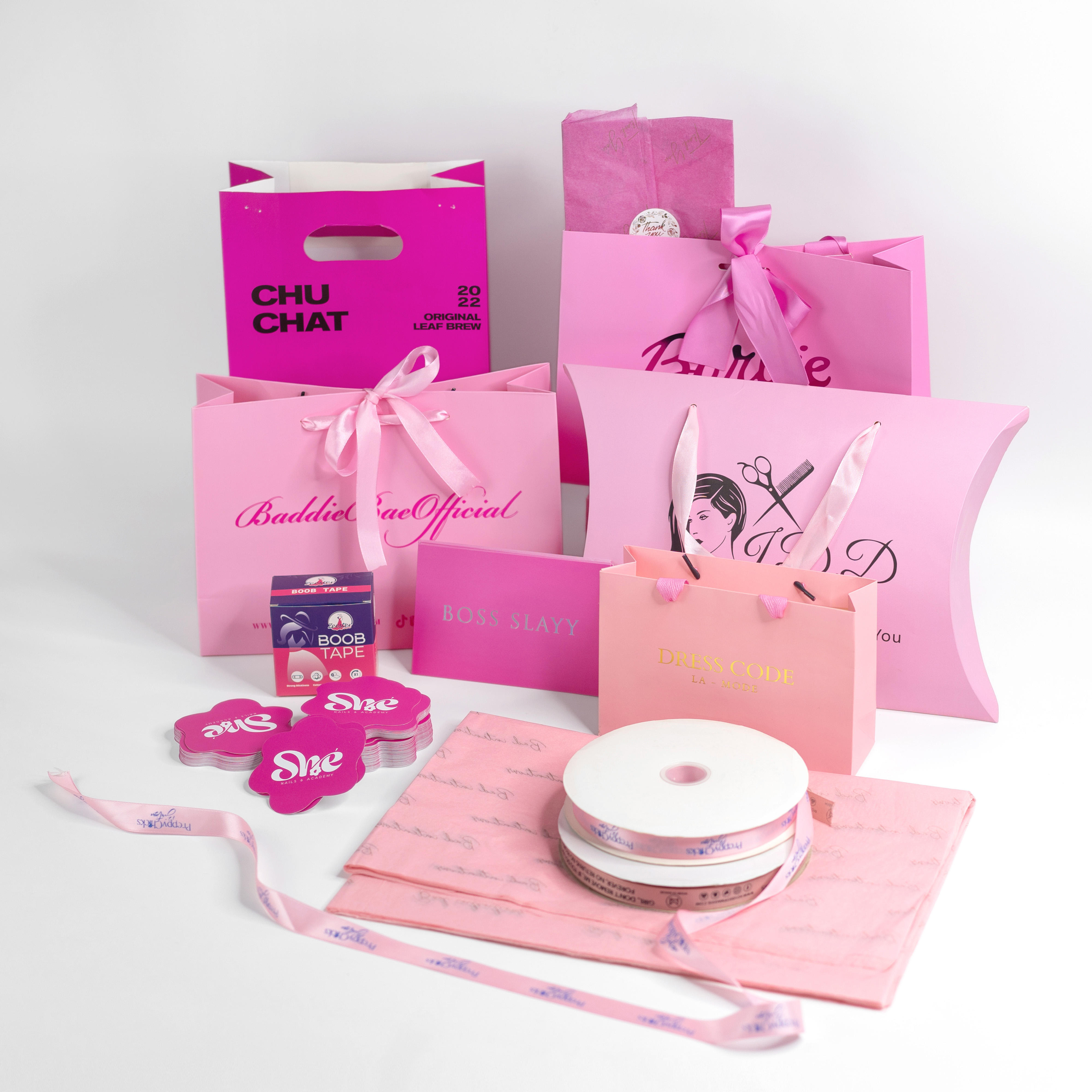 Pink packaging set