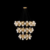 Moderne Simple Fer Or Lustre luxe Lustre Lumières hauts plafonds Lampes pour Restaurant Escalier Salon Décoratif