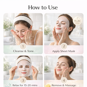 Masque facial en hydrogel à marque privée OEM, masque profond au bio-collagène, masque en feuille de collagène pour raffermir la peau, vente en gros - Product Image 2