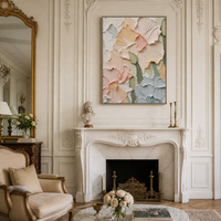 Peinture à l'huile florale sur toile, art mural floral texturé 3D, grande peinture abstraite faite à la main sans cadre, décoration moderne pour salon, cadeau