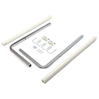 Paar 60-Zoll-Bootsanhänger-Führungsstangen-Set, verzinkt, mit PVC-Stangenabdeckungen
