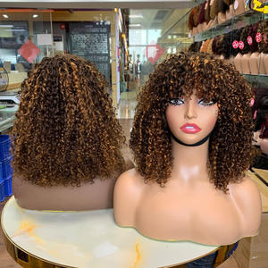 Perruques Premium Picks, boucles pixie avec frange, cheveux courts, 14 pouces, faciles à coiffer, SDD, bonne qualité, sans nœuds - Product Image 1