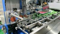 Machine automatique de sérigraphie de bouteilles de vin en plastique verre multicolore cylindrique