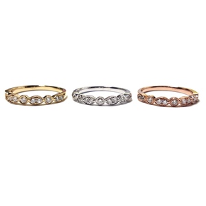 Meilleure qualité de fabrication, design unique, haute qualité, bague de fiançailles en or 18 carats avec diamant véritable rond, ensemble de bagues pour femmes, mariage et fête - Product Image 3