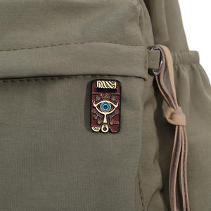 Aksesoris Bros Bentuk Geometris Berlapis Elektroplating dari Paduan Logam untuk Promosi GF, Emblem Masonik dari Paduan Seng yang Dapat Disesuaikan, Pin Kerah - Product Image 4