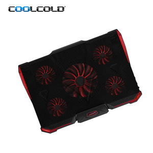 Đôi cổng USB amazons tốt nhất người bán máy tính xách tay Cooler Pad 17 inch chơi game 5 LED quạt làm mát máy tính xách tay Cooler đứng - Product Image 2