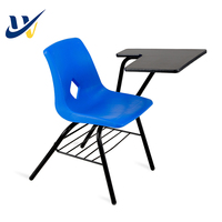 Chaise d'apprentissage pliable en plastique pour l'école avec table moderne réglable en hauteur pour les étudiants