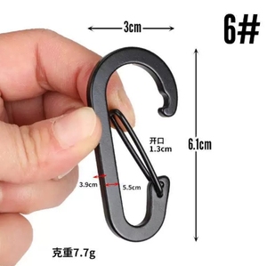 40mm 50mm 60mm Llavero de aluminio barato Gancho de resorte Gancho DE SEGURIDAD Mosquetón de <span class=keywords><strong>escalada</strong></span> al aire libre - Product Image 5