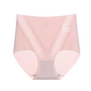 Mutandine senza cuciture a vita alta No Show intimo invisibile donna mutandine con taglio Laser a vita alta in seta di ghiaccio - Product Image 5