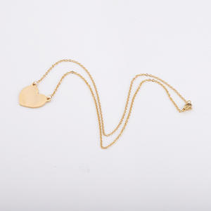 Donne Nuovi Gioielli In Oro Placcato In Acciaio Inox Inciso <span class=keywords><strong>Collana</strong></span> di Fascino Del Cuore - Product Image 5