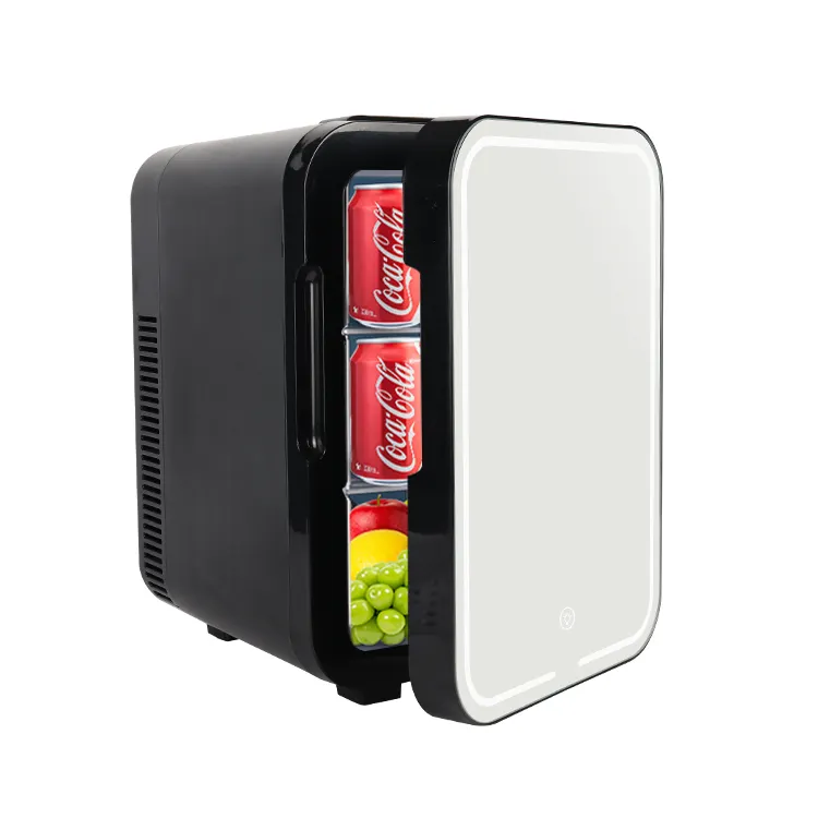 Toptan cilt bakımı Mini buzdolabı 10L yeni stil aynalı kapı profesyonel makyaj Mini buzdolabı