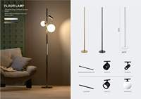 Système d'éclairage sur rail magnétique DGLUX DIY avec spots réglables, lampes globe et modules linéaires pour l'éclairage au sol et mural