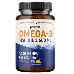 Capsules de gelée molle d'huile de poisson Oméga 3 pour adultes OEM/ODM 3600mg EPA DHA Naturel 120 gélules - Product Image 6