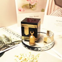 Wohnzimmer Home Kristallglas Dekoration Tisch mit Minaret Moon Tower Kristallglas für Ramadan für Zuhause oder Büro Dekor