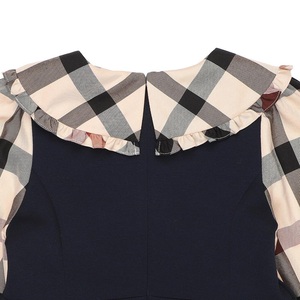 Abiti per bambini di qualità per <span class=keywords><strong>ragazze</strong></span> di <span class=keywords><strong>12</strong></span> <span class=keywords><strong>anni</strong></span> stile Vintage a collo Plaid Casual e traspirante per la stagione autunnale - Product Image 4