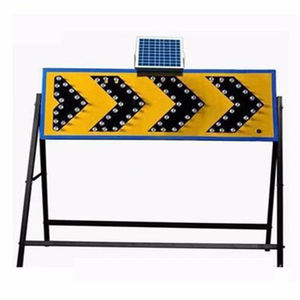 Panneau d'avertissement <span class=keywords><strong>Trafic</strong></span> LED Solaire Flèche lumineuse Panneau de signalisation routière Flèche lumineuse clignotante Feu d'avertissement routier - Product Image 2