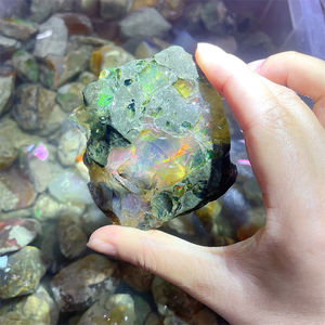 新着 天然 エチオピア産 ファイアオパール 原石 ヒーリング クリスタル 鉱物 標本 ジュエリー制作向け - Product Image 4