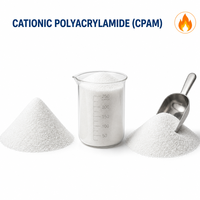 Agent de déshydratation des boues et aidant de rétention en polyacrylamide cationique pour la fabrication du papier Zhendong, poudre chimique de drainage, pureté 99%