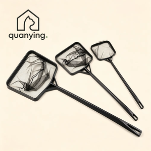 Épuisette professionnelle <span class=keywords><strong>pour</strong></span> aquarium de grande taille, à large ouverture, mailles fines, manche en nylon souple, <span class=keywords><strong>pour</strong></span> aquarium d'eau douce et marine - Product Image 1