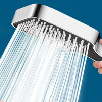 Kepala Shower Genggam 3 Mode Filter, Plastik ABS Profesional Tekanan Tinggi untuk Proyek Kamar Mandi Hotel