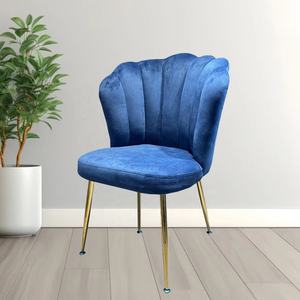 Chaise de salon moderne en forme de <span class=keywords><strong>fleur</strong></span> <span class=keywords><strong>Fauteuil</strong></span> confortable en velours tufté Chaise de salle à manger rembourrée - Product Image 4