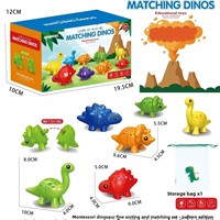 Juego Educativo de Aprendizaje del Alfabeto Dinos Montessori ABC, Juego de Emparejamiento de Letras Mayúsculas y Minúsculas, Rompecabezas de Clasificación para Desarrollar Habilidades Motoras Finas