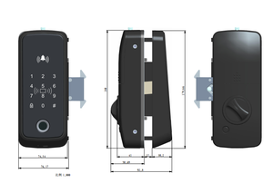 Nouvelle Arrivée Serrure de Porte en Verre Électronique à Code, NFC et Empreinte Digitale avec Verrouillage Intelligent Sans Perçage, Options de Stockage de Données Cloud via Réseau WiFi - Product Image 2
