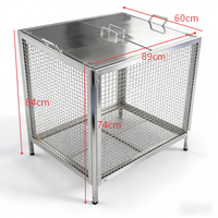 Panier de rangement multifonctionnel carré en acier inoxydable durable pour articles ménagers, avec poignée, écologique, marque Jinhai