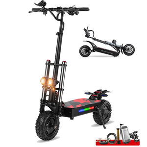 Envío Gratis a la UE y EE. UU., Patinete Eléctrico Plegable Boyueda S3 Todoterreno de 11 Pulgadas, 85 km/h, para Adultos, Batería de Litio de 60 V y 38 Ah, Motor Dual de 6000 W - Product Image 1