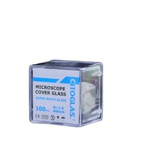 Wholesale Customized 8mm Round No-rinse Microscope Coverslip Top Glass Slide for School Kids Biology Lessons and Laboratory