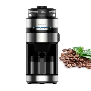 Elektrische Koffiezetapparaat Grind Brouwen 6 Cup Karaf Koffie Apparaat 0.83L Water Tank Koffie Machine